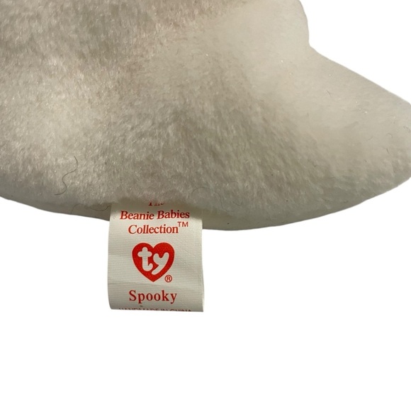 Ty Beanie Baby Spooky the Ghost 1995 PVC Pellets 4090 Rare Halloween Collectible - Picture 6 of 12